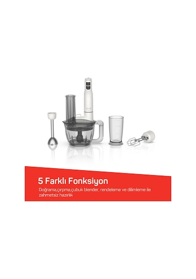 AR1187 Soprano Max Neo Multi Blender Seti 5 Fonksiyonlu 1200W