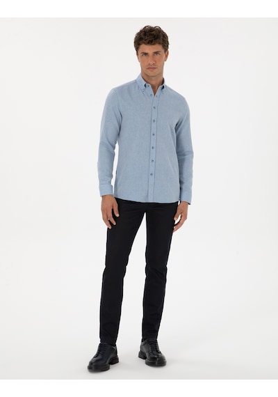 Pierre Cardin Erkek Mavi Gömlek Desenli 50316768-vr036 Mavi
