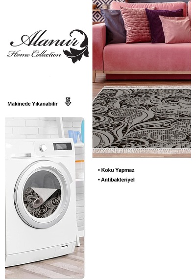 Dekoreko Kaymaz Taban Djt Salon Halısı Trend Saçaklı Modern Mu145 Bej