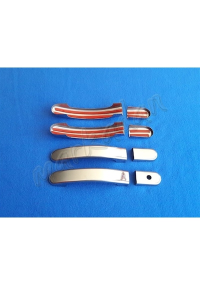 Ford Fiesta Krom Kapı Kolu 2002-2008 4 Kapı Paslanmaz Çelik