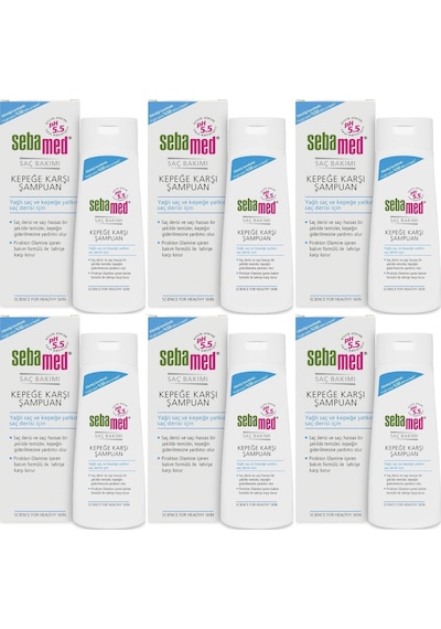 Sebamed Şampuan 200ml Kepeğe Karşı 6 Lı Set Kepekli - Yağlı