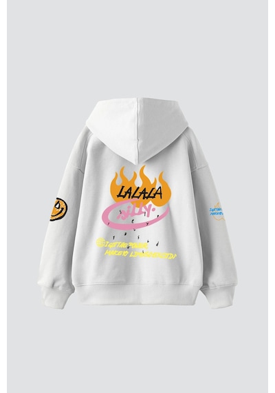 Tarzsokak Holy Powers Beyaz Oversize Unisex Kapüşonlu
