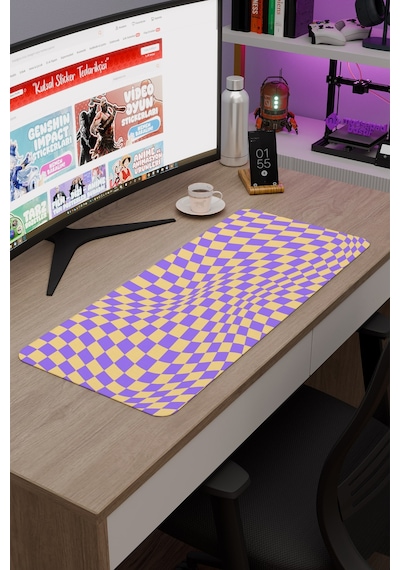 Dama Kaymaz Dikişli Kauçuk Oyuncu Mousepad V1 - 70x30 Xl Gaming Mouse Pad Fare Altlığı