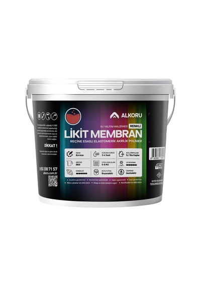 5 Kg Likit Membran Renkli Reçine Esaslı Sıvı Su Yalıtım Malzemesi Gri
