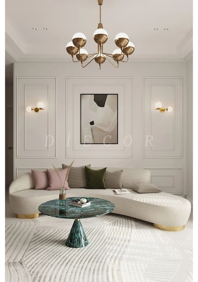 Diecor Boyanabilir Dekoratif Özel Hazır Kesim 4 Cm Ve 2.5 Cm Duvar Çıtası Bej 4 Cm Model:xa267