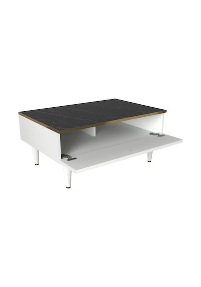 Dekorister Exclusive Ravenna Orta Sehpa Beyaz-Mermer
