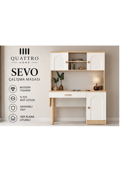 Sevo Kitaplıklı Çalışma Masası 120
