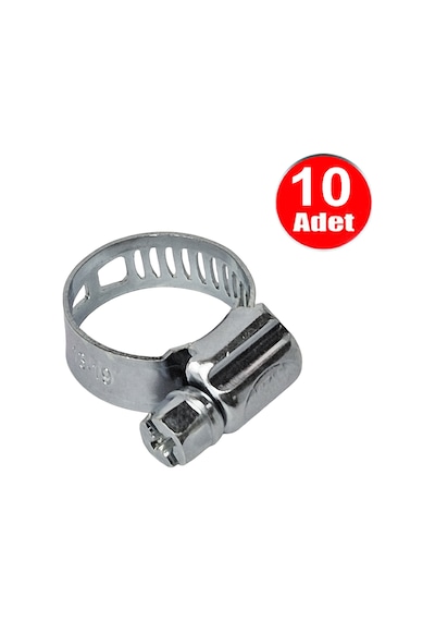 Standart Kelepçe 13mm-19mm Arası Ayarlanabilir Bahçe Hortum Kelepçesi -10 Adet 13 19