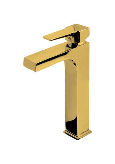 Newarc Aqua Çanak Tipi Yüksek Lavabo Bataryası Altın Gold