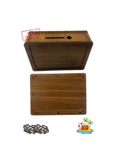 Kumbara Hedef Biriktirme Kumbarası Ahşap Kumbara Parabox 10000 Tl Kumbara