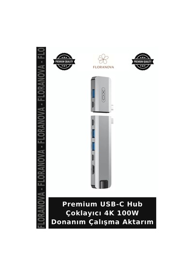 Premium Usb-c Hub Çoklayıcı 4k 100w Donanım Çalışma Aktarım