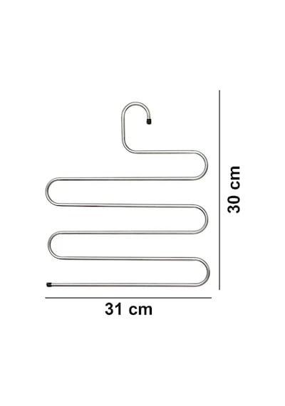 3 Adet 5 Katlı Metal Pantolon Ve Şal Askısı Dolap İçi Eşarp Askısı Çoklu Askılık Krom