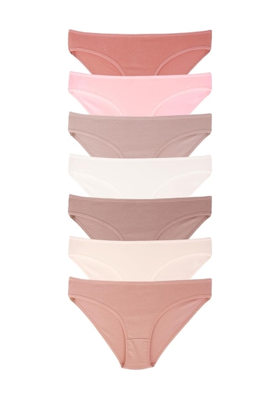 Sebatingo Kadın Külot Bikini Pamuklu Soft Renkli 7 Li Paket