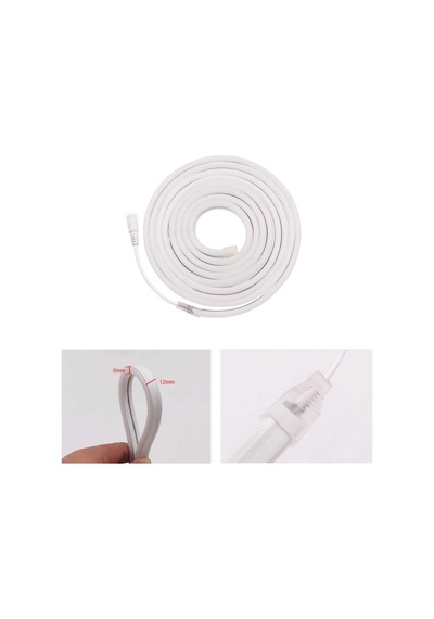 Hazar Led 12 Volt 6x12mm Limon Sarısı Esnek Neon Led (5 Metre)