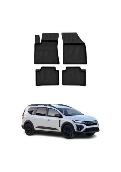 Dacia Jogger 2022-2026 Uyumlu 4d Havuzlu Paspas Kauçuk Siyah 5 Parça