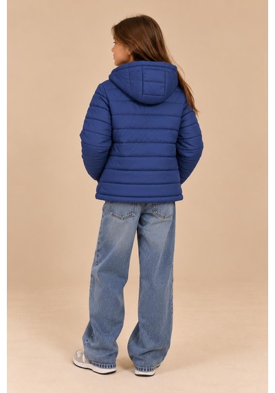 Alexandergardi Puffer Kapüşonlu Unisex Çocuk Şişme Mont Lacivert