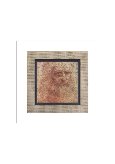 Otoportre Leonardo Da Vinci, 1512 Baskılı Mdf Magnet 7x7