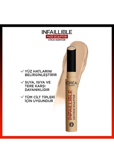 L'oréal Paris Infaillible Face Sculpter Stick Kontür - Fair Light Çok Renkli