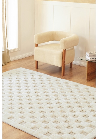 Kaşmir Halı Süpersoft Joy White 120x180 CM Salon Halısı