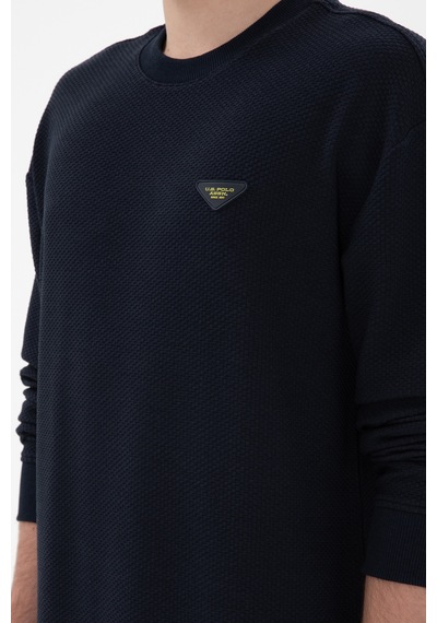 U.S. Polo Assn. Erkek Comfort Fit Bisiklet Yaka Lacivert Sweatshirt 50290777-VR033