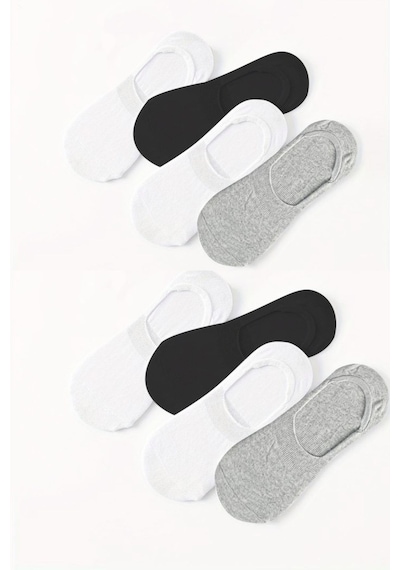 Kral Socks Kadın - Erkek Düz Desen 8'li Paket - 8 Çift Pamuklu Terletmez Babet Çorap Asorti