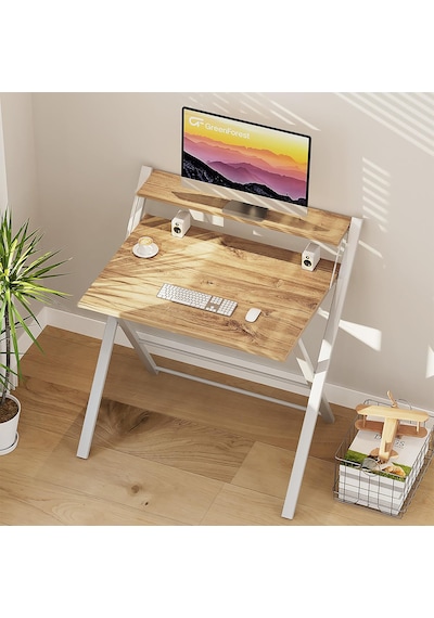 Bodo Metal Ayaklı Laptop Masası Katlanır Çalışma Masası Raflı Masa Katlanır Laptop Sehpası Beyaz - Çam Bodo Metal Ayaklı Laptop Masası Katlanır Çalışma Masası Raflı Masa Katlanır Laptop Sehpası Beyaz - Çam