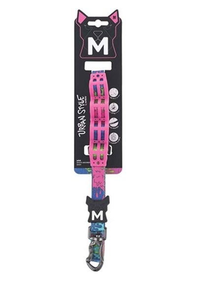 M-pets Urban Style Lava Köpekler İçin Şok Emici Gezdirme Kayışı Medium 2x120 Cm 244-58054.01 Çok Renkli