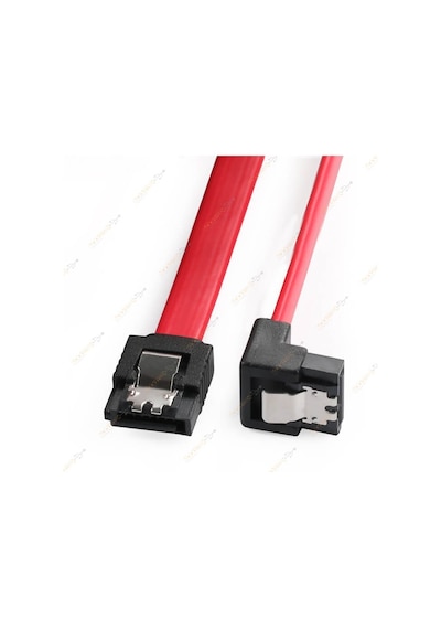 40 Cm Sata Data Kablo - 90 Derece - Metal Klip