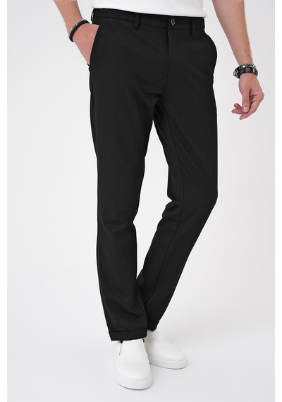 Efor Comfort Fit Beli Lastikli Siyah Jogger Pantolon P 1183 Siyah