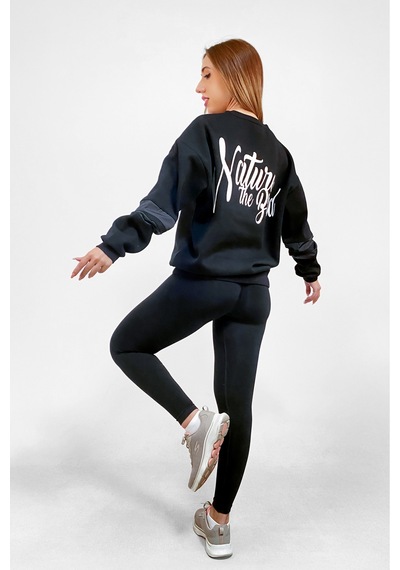 Nature The Brand Ntb Kolda Pvc Şerit Detaylı Oversize Sweatshirt Kırmızı