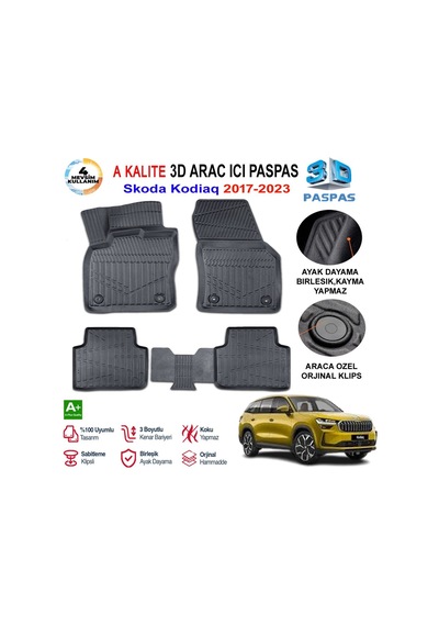 Skoda Kodiaq 3d Paspas Havuzlu Pro 2017-2023 Arası