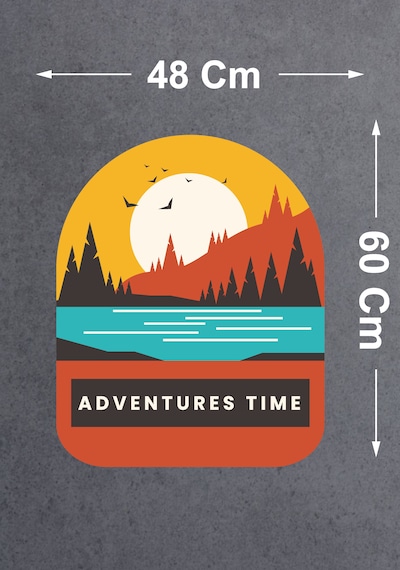 Kamp Ve Macera Sticker - 4x4 Off Road Adventure Sticker - Araba Oto Motosiklet Karavan Camsticker - 00115 60X48 Cm