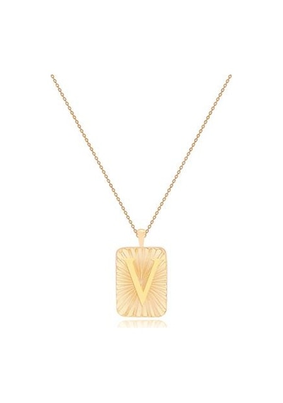 Diamond Line-Gülaylar - Sarı Altın 14 Ayar Harf Kolye N11.25158