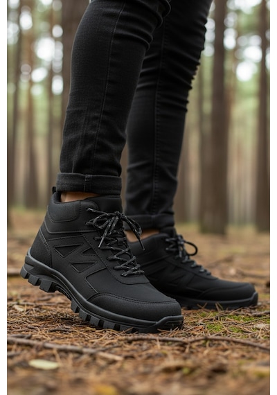 Khayt Paton Su Ve Soğuk Dayanıklı Erkek Kadın Outdoor Bot Ayakkabı Black
