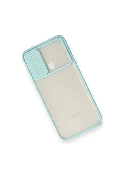 Uray Store Samsung Galaxy Uyumlu  A11 Kılıf Palm Buzlu Kamera Sürgülü Silikon - Turkuaz