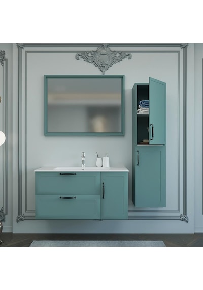 Denko Beyoğlu 100 Cm Mdf Mat Yeşil Banyo Dolabı Takımı, Boy Dolap Yeşil Denko Beyoğlu 100 Cm Mdf Mat Yeşil Banyo Dolabı Takımı, Boy Dolap Yeşil