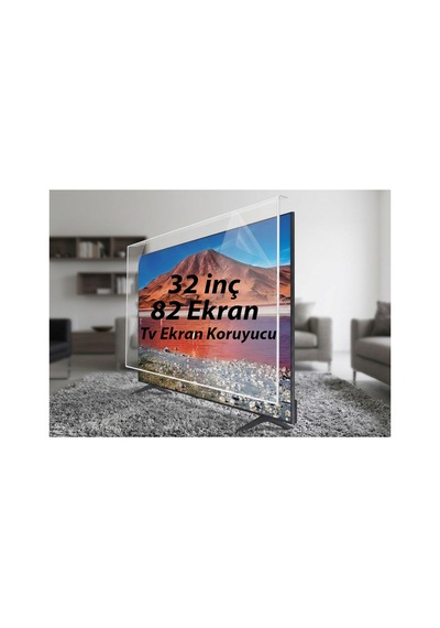 32 İnç 82 Ekran Tv Ekran Koruyucu - Darbe Emici Kırılmaz Zırh Panel Tüm Tv Markalarına Uyumlu - 853695195