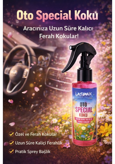 Special Sprey Oto Kokusu Uzun Süre Kalıcı Ferah Araç Parfümü 100 Ml 100