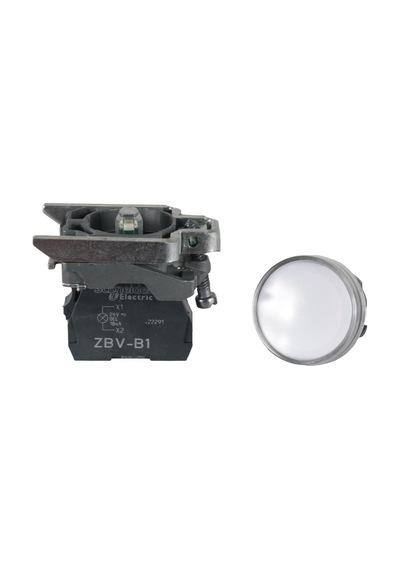 Schneider 24V AC/DC 22MM Led Işıklı Beyaz Sinyal Lambası