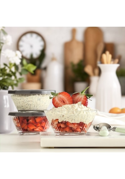 Lav Hestia 6lı Gri Kapaklı Saklama Kabı Lv-hes247 Pk222f Çok Renkli