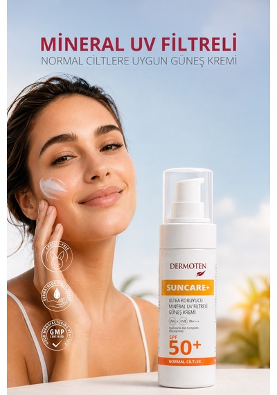 Normal Ciltler İçin Güneş Kremi Suncare+ Spf 50+ Faktör Uv Mineral Filtreli 50ml