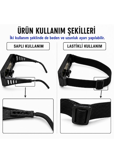 Sanplaza Kolormatik Otomatik Kararan Kaynak Gözlüğü Saplı Ve Lastikli Uv Koruyucu Kaynakçı Gözlüğü
