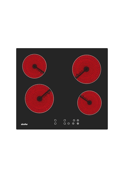 Simfer 3970 60CM Ankastre Vitroseramik Ocak 4E Siyah