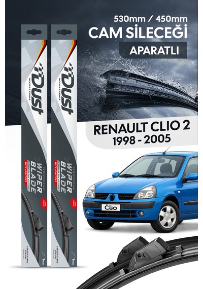 Renault Clio 2 1998-2005 Uyumlu Silecek Takımı 530mm/450mm
