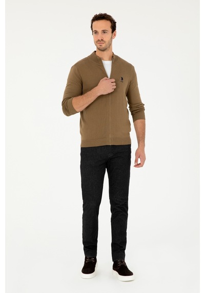 U.s. Polo Assn. Erkek Haki Hırka Triko 50293526-vr027 Haki