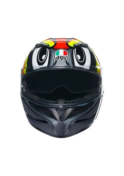 Agv K3 Birdy 2.0 Grey Yellow Red Kapalı Kask Çok Renkli