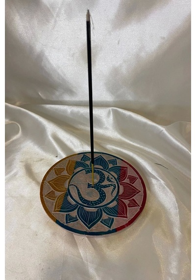 Aum Om Hand Made El İşi Feng Shui Ejderha Yılı Doğal Obsidyen Taşı Çubuk Konik Tütsülük