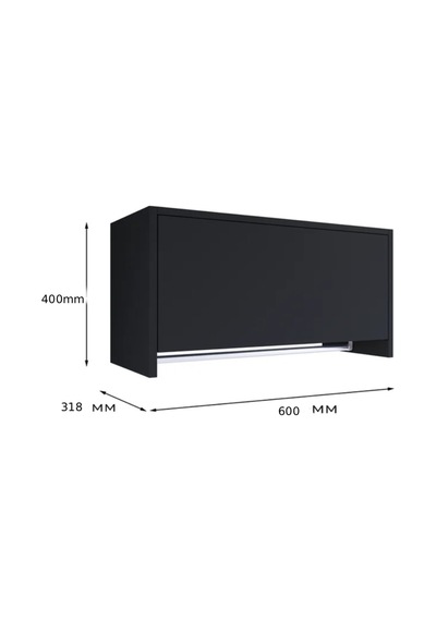 Pırıl Çok Amaçlı Dolap-askılık-erzak-mutfak-kiler Dolabı-açık Dolap-60 Cm Antrasit