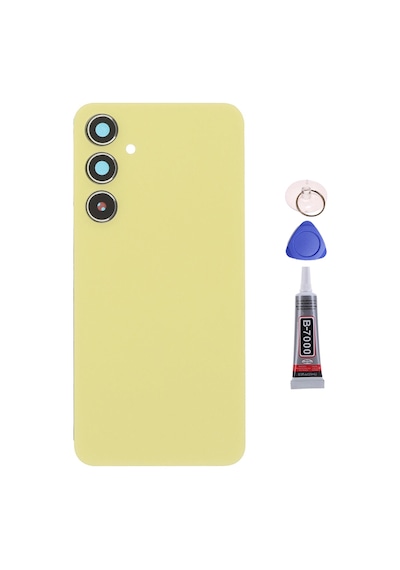Samsung A55 Sarı Uyumlu Arka Kapak Batarya Kapağı Pil Kapağı Yapışkan Ve Sökme Aparatıyla Beraber Full Set Sarı
