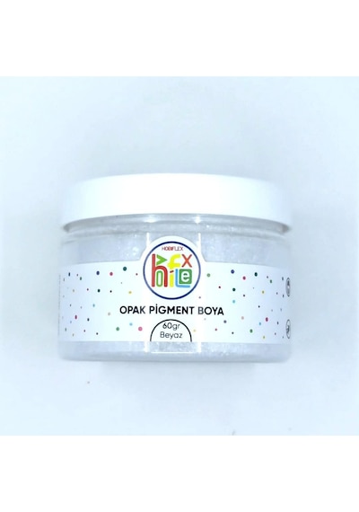 Hobiflex Epoksi Reçine Pigment Opak Toz Boya Beyaz Renk 60 Gr Tek Renk